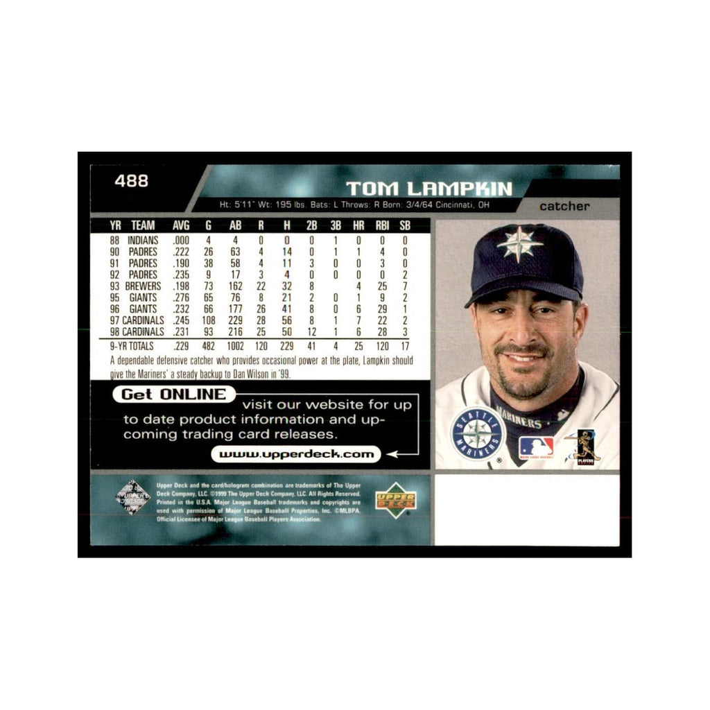 1999 Upper Deck Baseball Card Tom Lampkin Mariners #488.0
