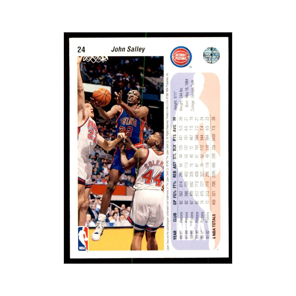 1992 Upper Deck John Salley Basketball Cards #24