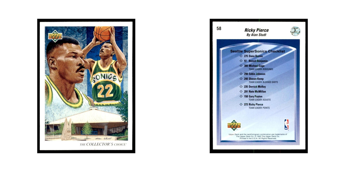1992 Upper Deck Ricky Pierce Basketball Cards #58