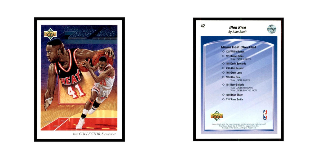 1992 Upper Deck Glen Rice Basketball Cards #42