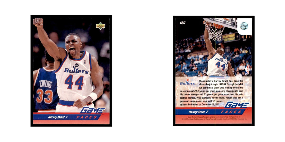 1992 Upper Deck Harvey Grant Basketball Cards #487
