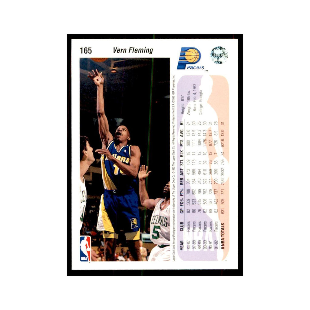 1992 Upper Deck Vern Fleming Basketball Cards #165