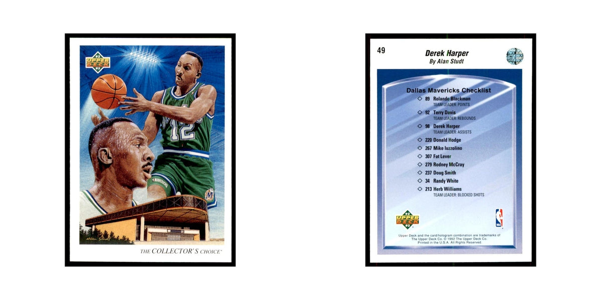 1992 Upper Deck Derek Harper Basketball Cards #49