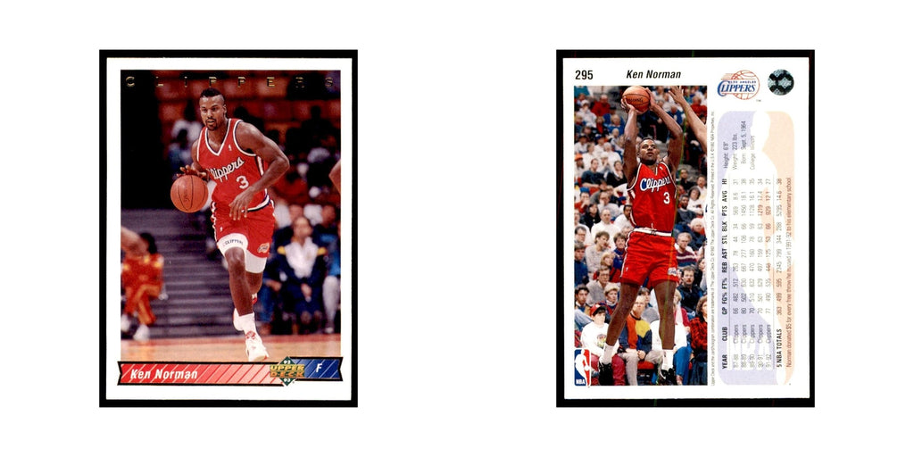 1992 Upper Deck Ken Norman Basketball Cards #295