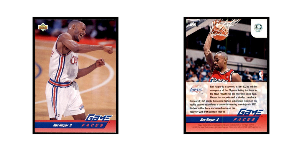 1992 Upper Deck Ron Harper Basketball Cards #495