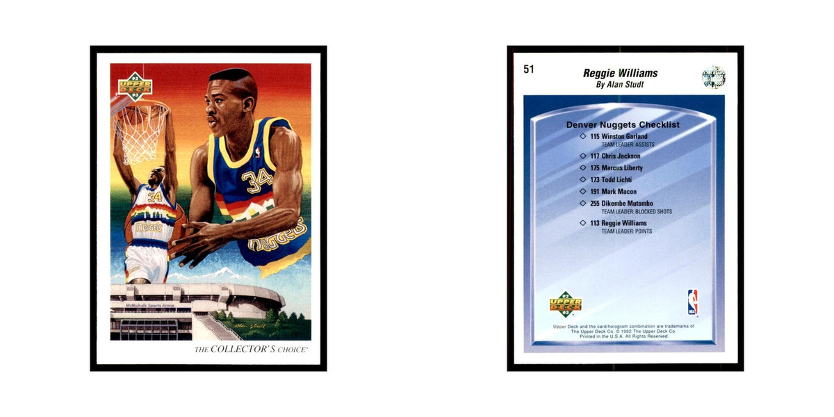 1992 Upper Deck Reggie Williams Basketball Cards #51
