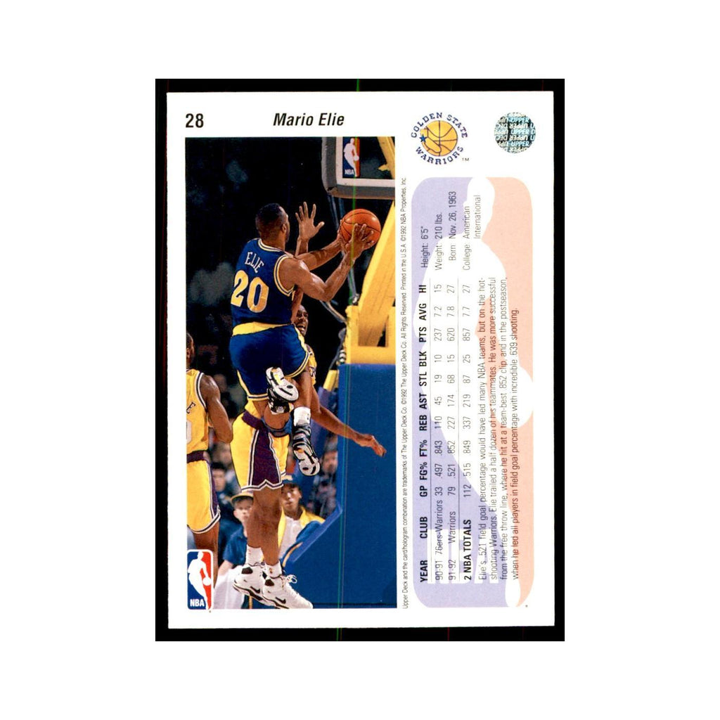 1992 Upper Deck Mario Elie Basketball Cards #28