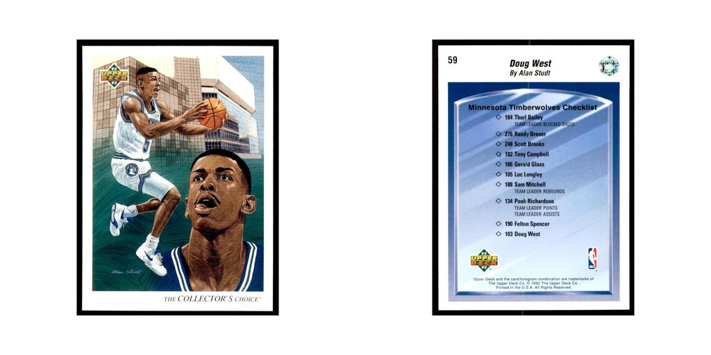 1992 Upper Deck Doug West Basketball Cards #59