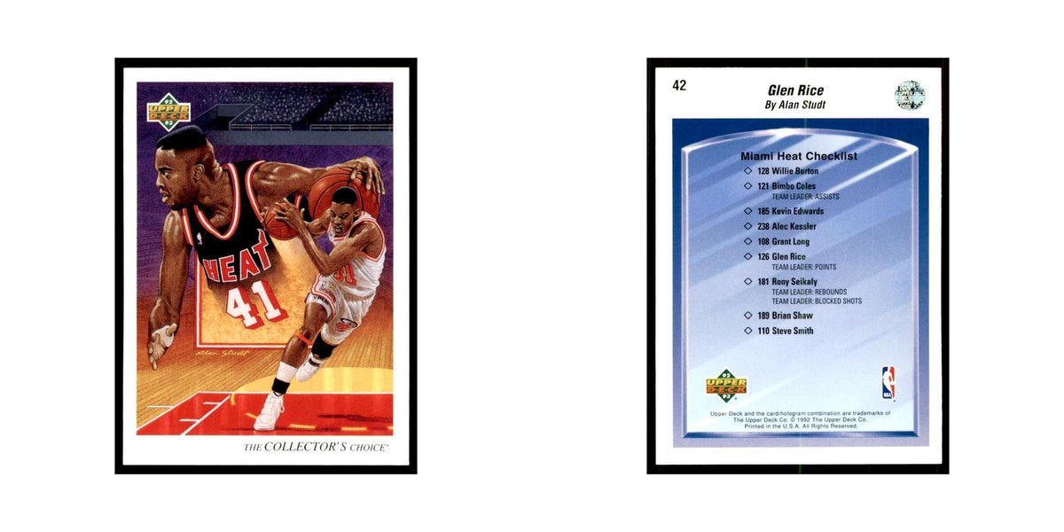 1992 Upper Deck Glen Rice Basketball Cards #42