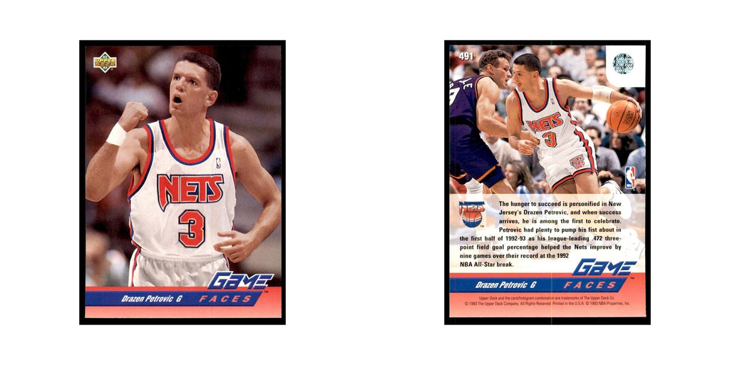 1992 Upper Deck Drazen Petrovic Basketball Cards #491