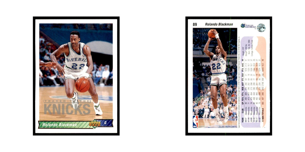 1992 Upper Deck Rolando Blackman Basketball Cards #89