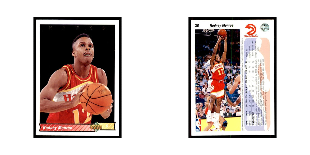 1992 Upper Deck Rodney Monroe Basketball Cards #30