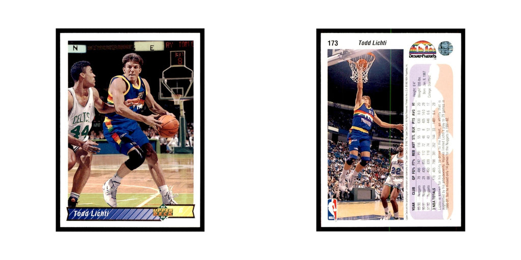 1992 Upper Deck Todd Lichti Basketball Cards #173