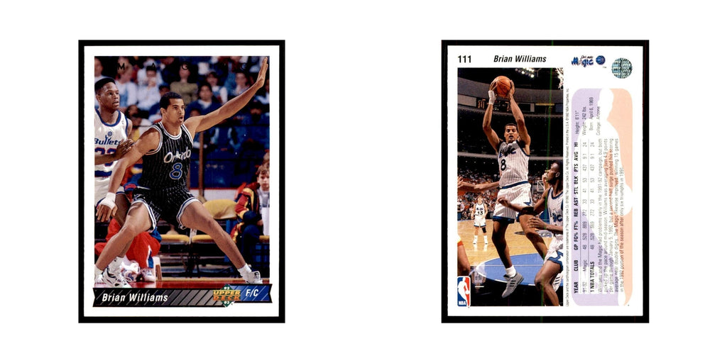 1992 Upper Deck Brian Williams Basketball Cards #111