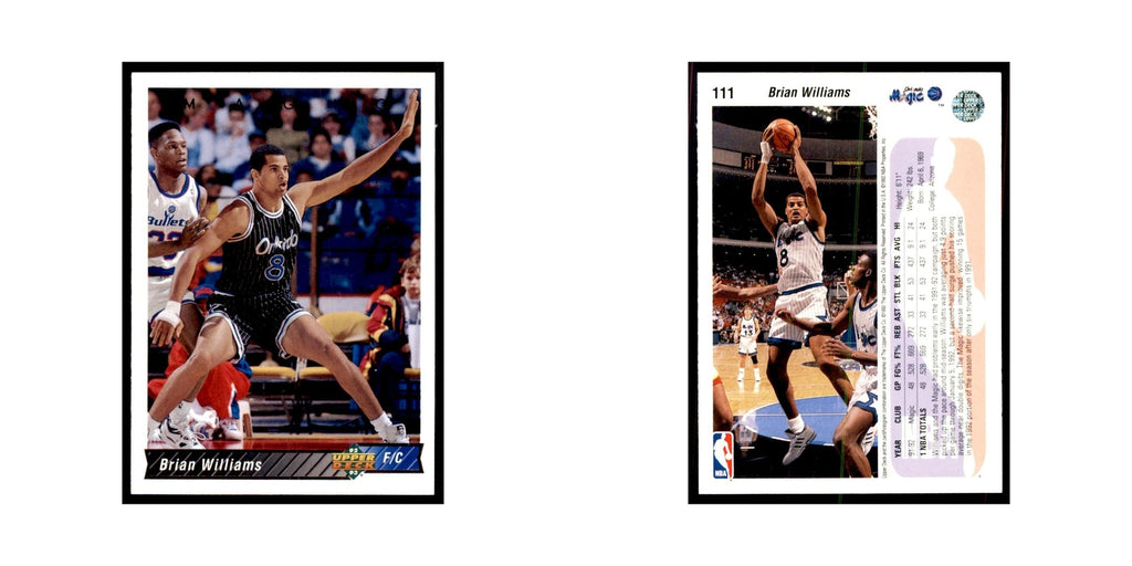1992 Upper Deck Brian Williams Basketball Cards #111