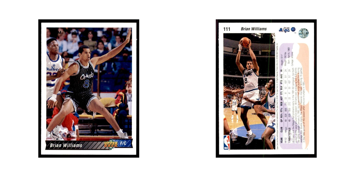 1992 Upper Deck Brian Williams Basketball Cards #111