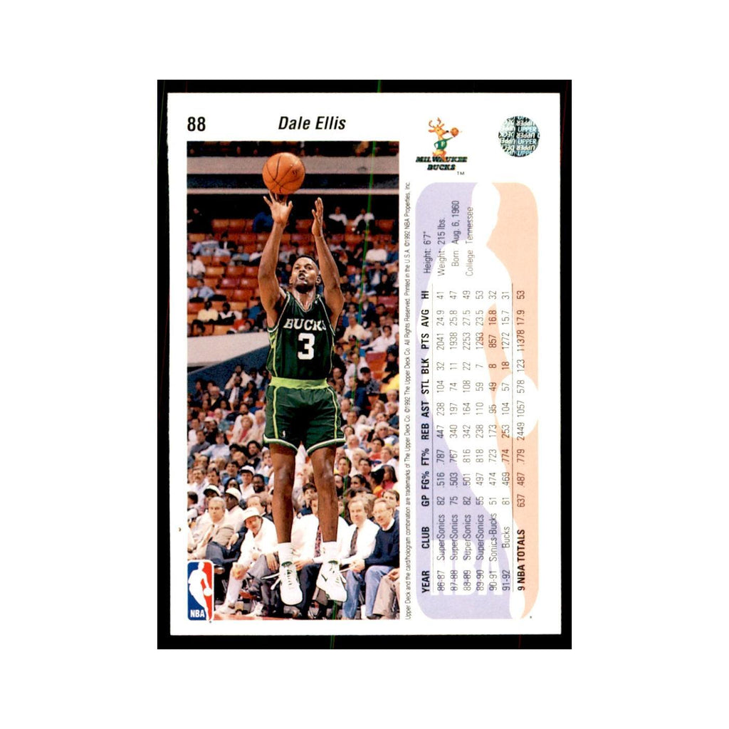 1992 Upper Deck Dale Ellis Basketball Cards #88