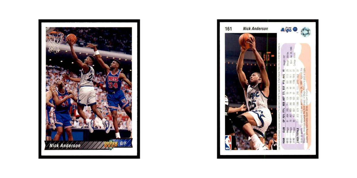1992 Upper Deck Nick Anderson Basketball Cards #161