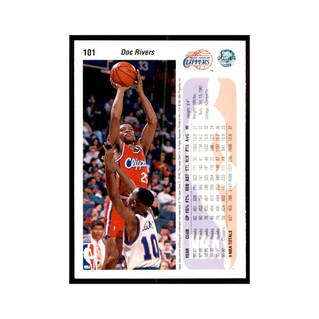 1992 Upper Deck Doc Rivers Basketball Cards #101