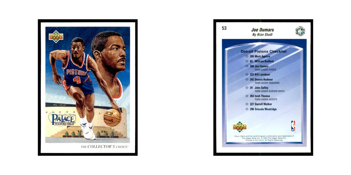 1992 Upper Deck Joe Dumars Basketball Cards #53