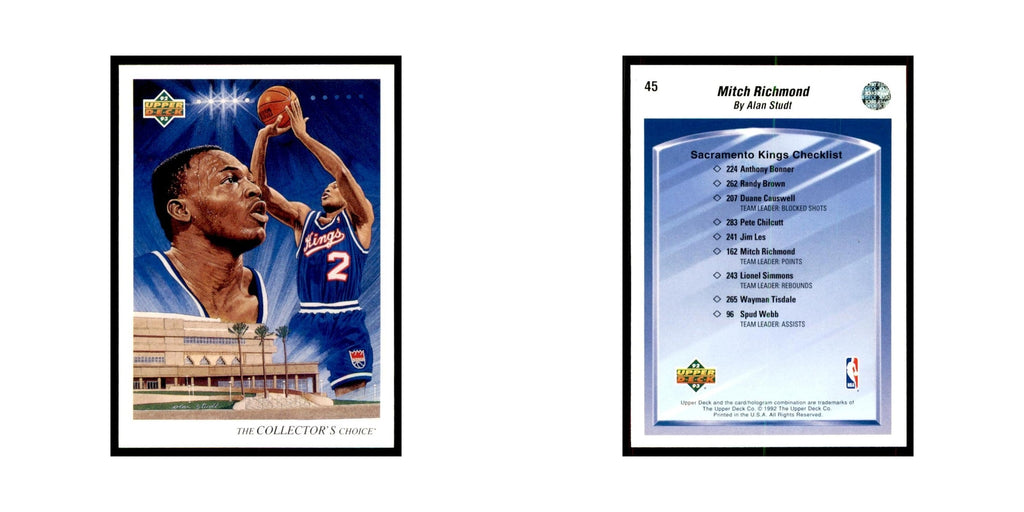 1992 Upper Deck Mitch Richmond Basketball Cards #45