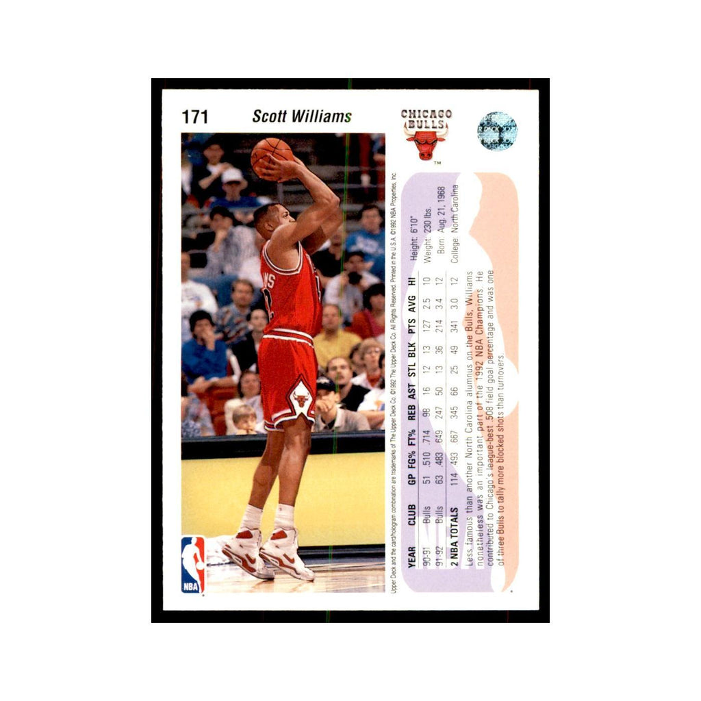 1992 Upper Deck Scott Williams Basketball Cards #171