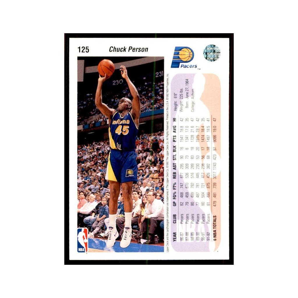 1992 Upper Deck Chuck Person Basketball Cards #125