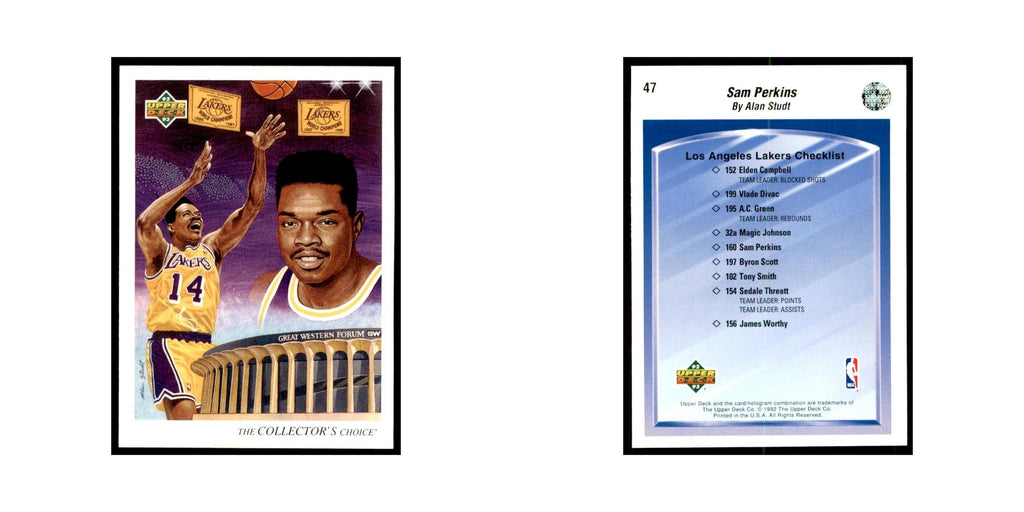 1992 Upper Deck Sam Perkins Basketball Cards #47