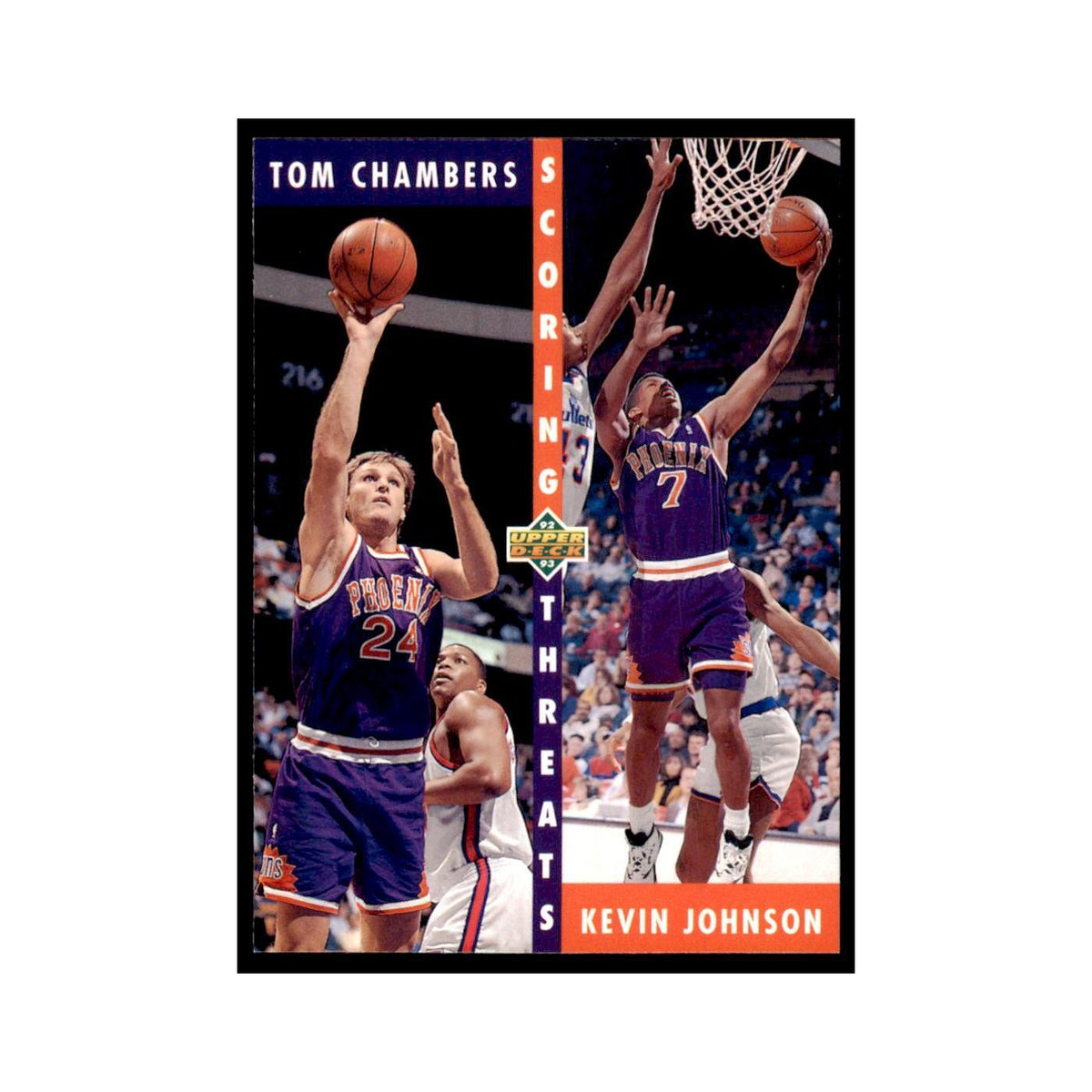 1992 Upper Deck Tom Chambers/Kevin Johnson Basketball Cards #64