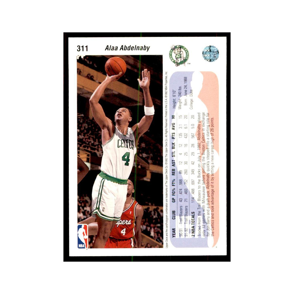1992 Upper Deck Alaa Abdelnaby Basketball Cards #311