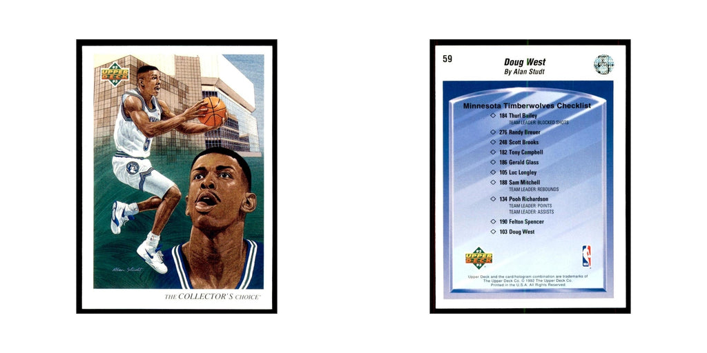 1992 Upper Deck Doug West Basketball Cards #59