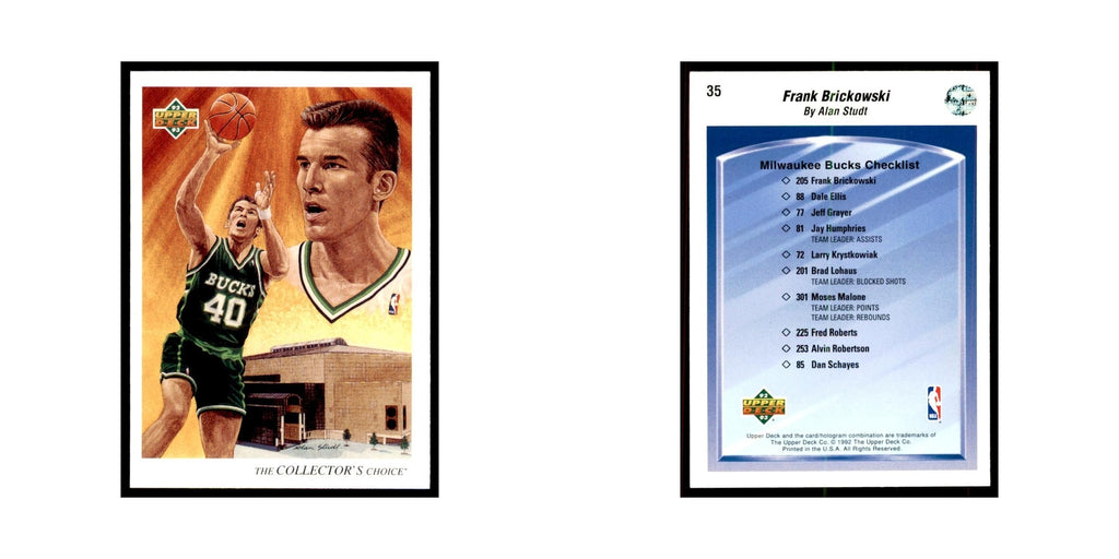 1992 Upper Deck Frank Brickowski Basketball Cards #35