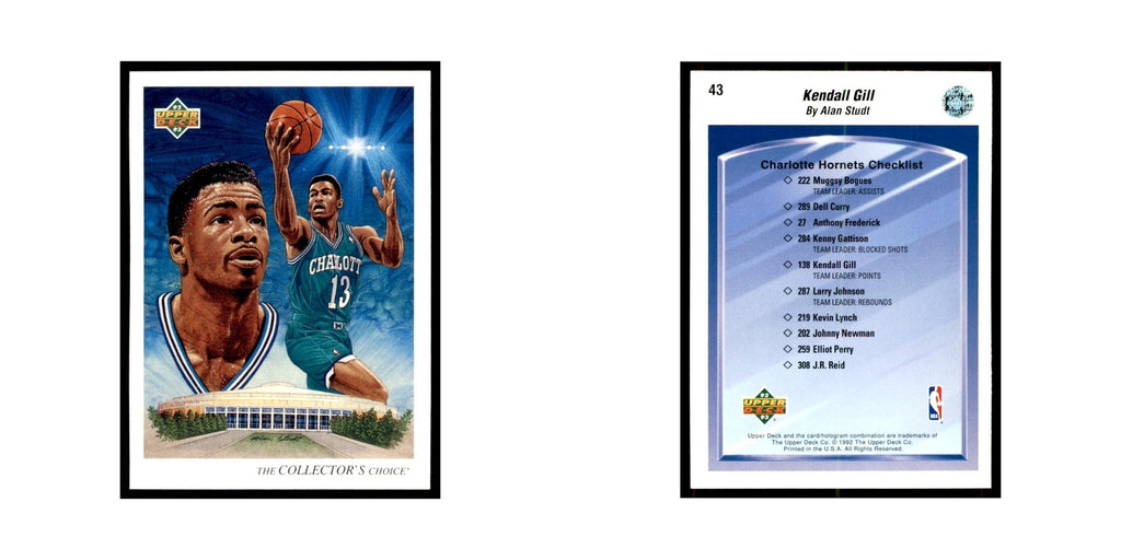 1992 Upper Deck Kendall Gill Basketball Cards #43