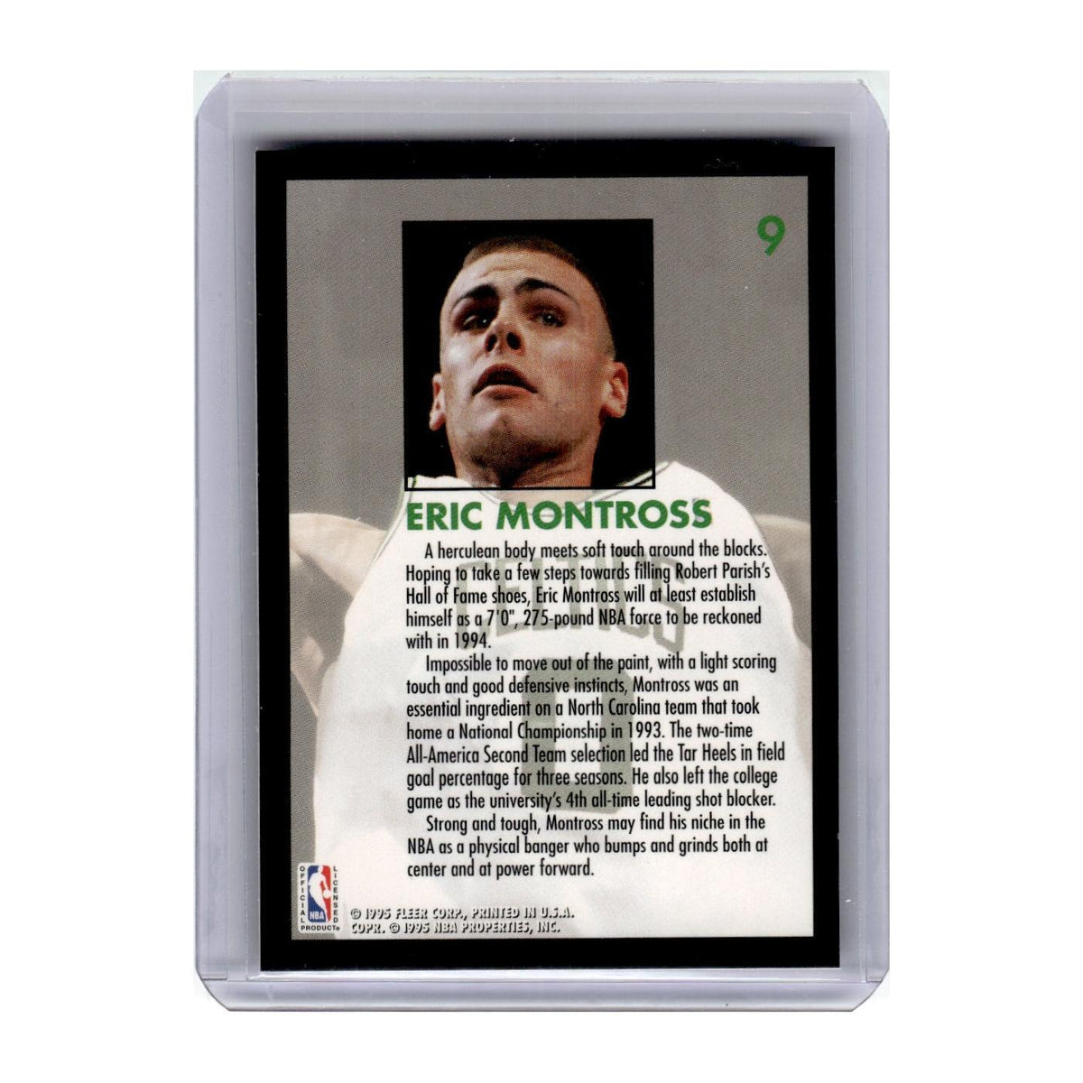 1994 Fleer Lottery Eric Montross Celtics #9