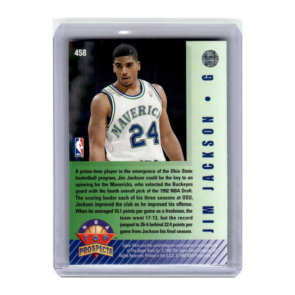 1992 Upper Deck Jim Jackson Mavericks #458