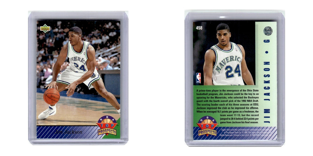 1992 Upper Deck Jim Jackson Mavericks #458