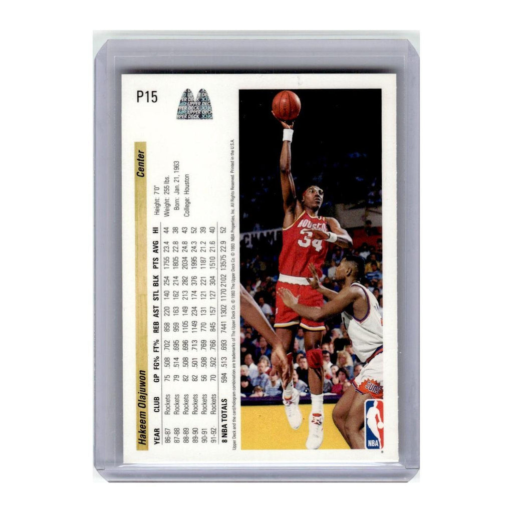 1992 Upper Deck McDonald's Hakeem Olajuwon Rockets #P15