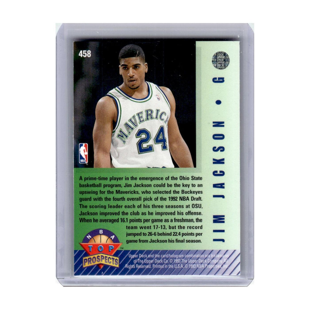 1992 Upper Deck Jim Jackson Mavericks #458