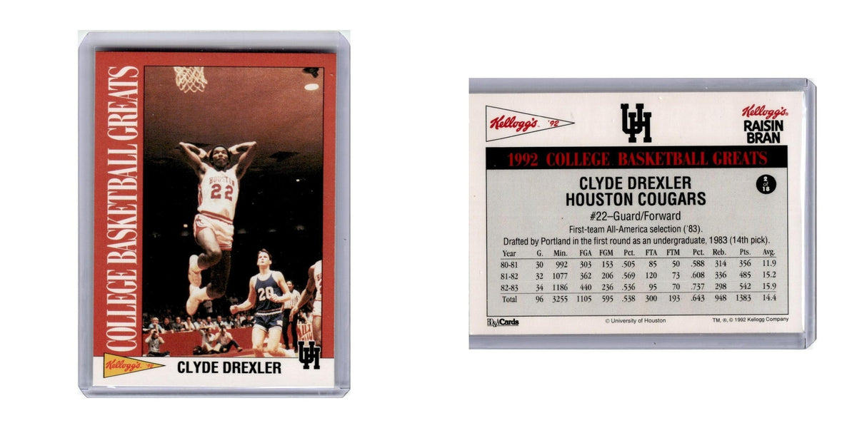 1992 Kellogg's College Basketball Greats Clyde Drexler #2