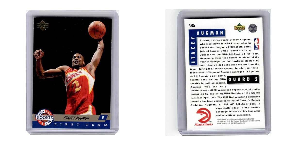 1992 Upper Deck All-Rookie Team Stacey Augmon Hawks #AR5