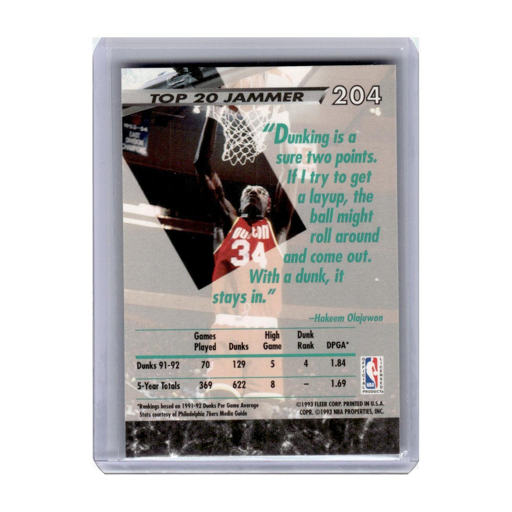 1992 Fleer Ultra Hakeem Olajuwon Rockets #204