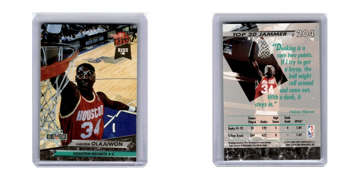 1992 Fleer Ultra Hakeem Olajuwon Rockets #204