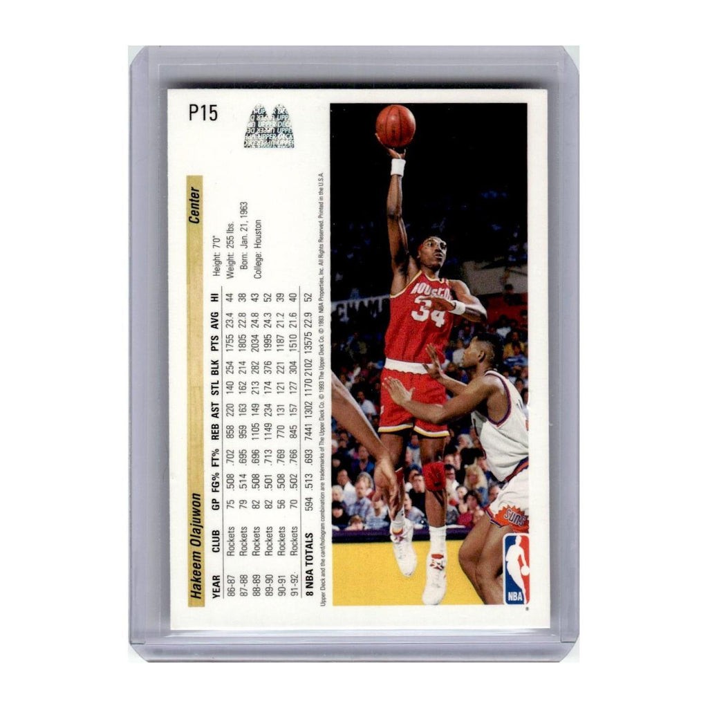 1992 Upper Deck McDonald's Hakeem Olajuwon Rockets #P15
