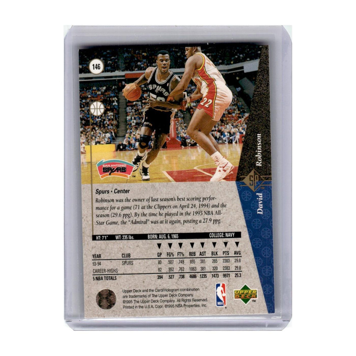 1994 Upper Deck SP Clifford Robinson Blazers #146