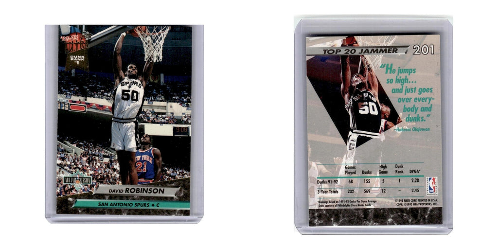 1992 Fleer Ultra David Robinson Spurs #201