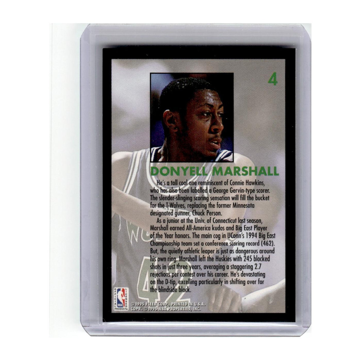 1994 Fleer Lottery Donyell Marshall Timberwolves #4