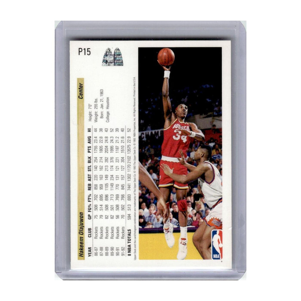 1992 Upper Deck McDonald's Hakeem Olajuwon Rockets #P15