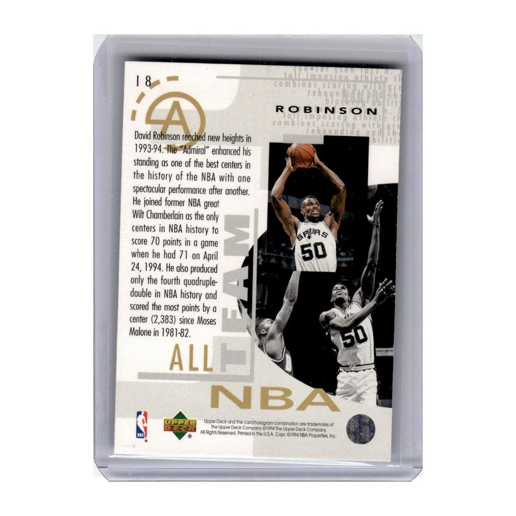 1994 Upper Deck David Robinson Spurs #18
