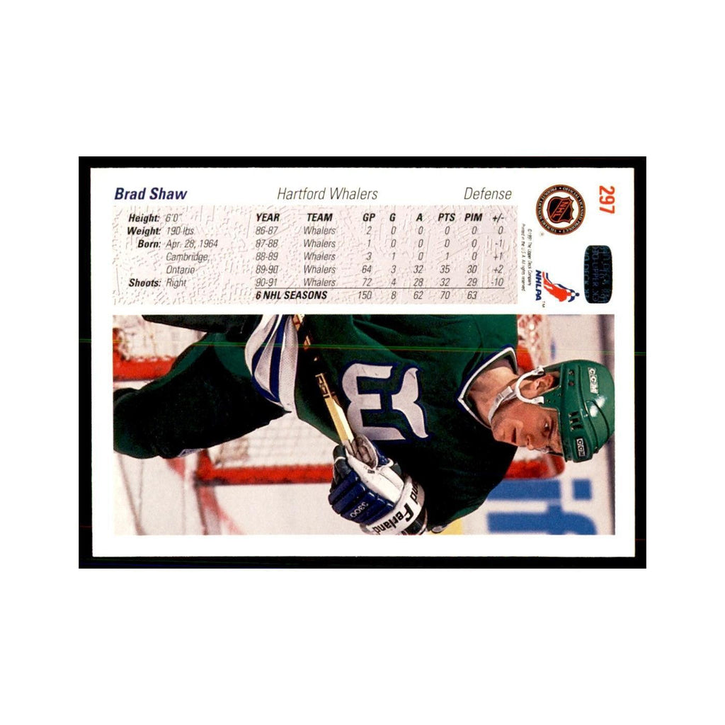 1991 Upper Deck Brad Shaw Hockey Cards #297