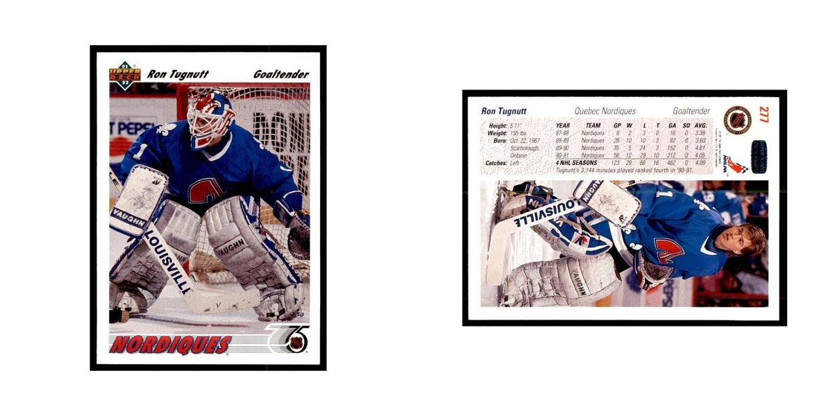 1991 Upper Deck Ron Tugnutt Hockey Cards #277